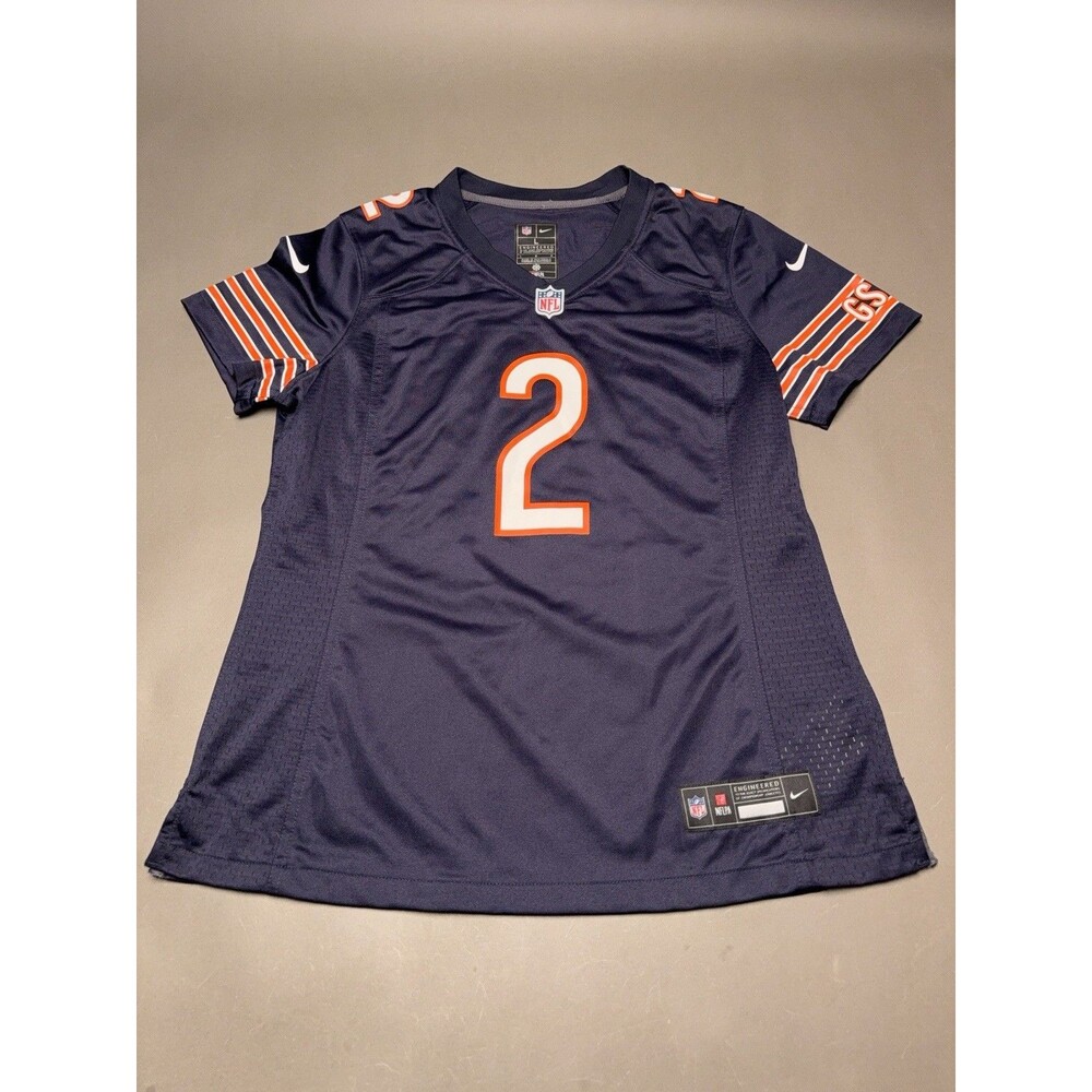 New Chicago Bears Nike NFL Official Game Jersey #2 DJ Moore Navy Blue Women's L